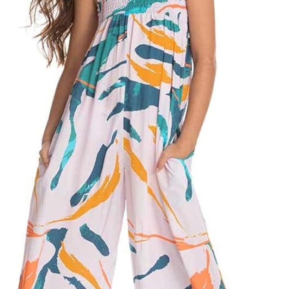 Maaji Blue and Orange Jumpsuit with pockets BNWT